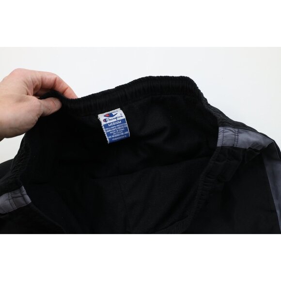 Vintage 90s Champion Mens Medium Faded Spell Out Lined Wide Leg Microfiber Pants - Picture 10 of 15